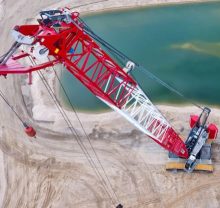 Aerial view of crane