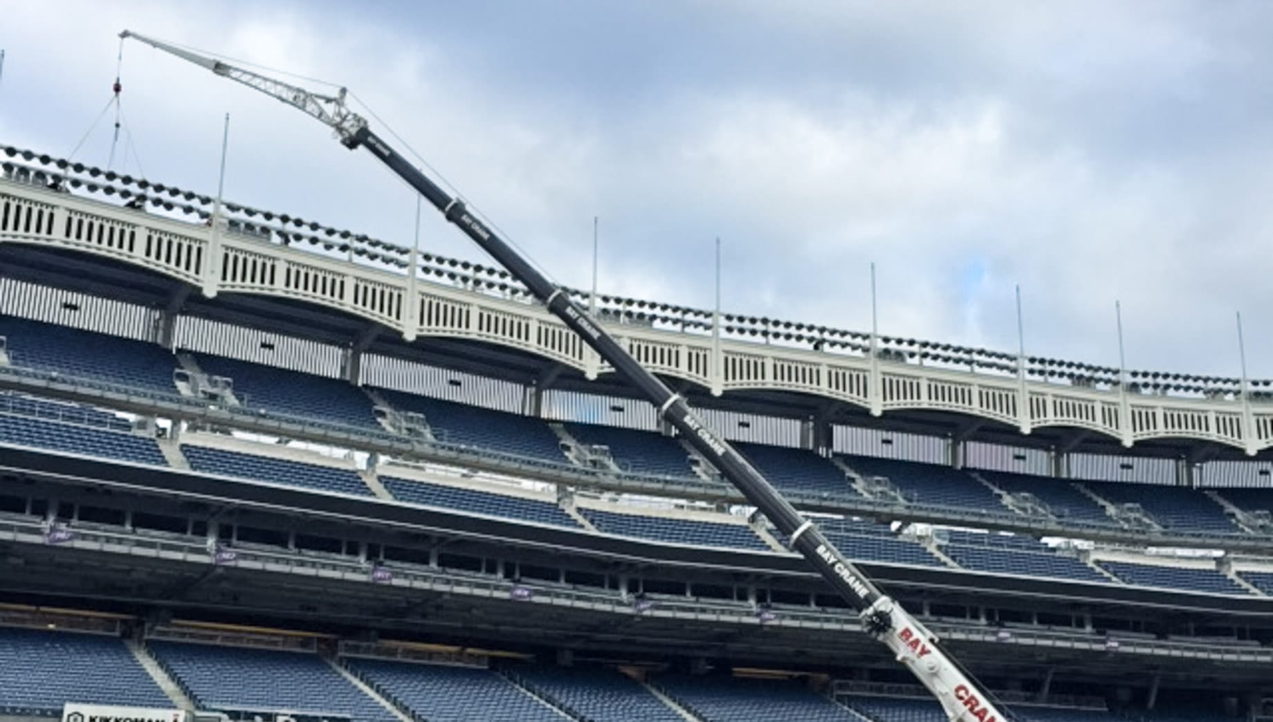 Crane in Yankee Stadium