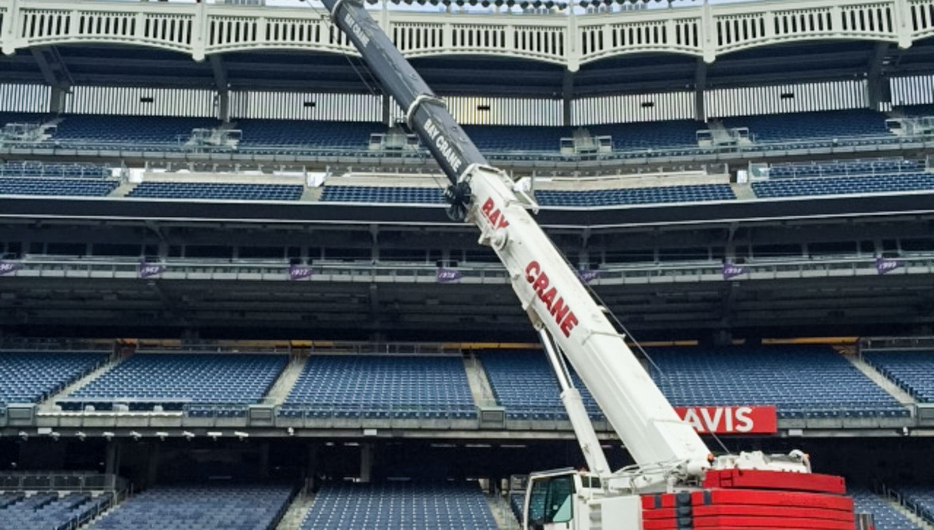 Crane in Yankee Stadium