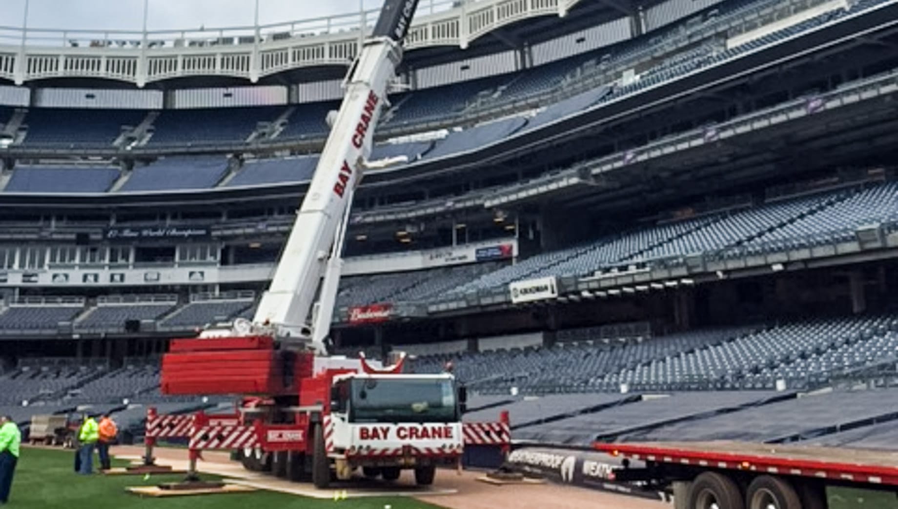 Crane in Yankee Stadium