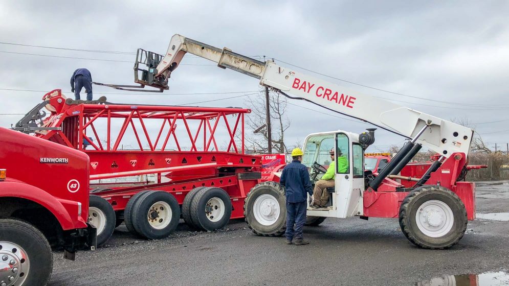 Gradall forklift and Bay Crane staff