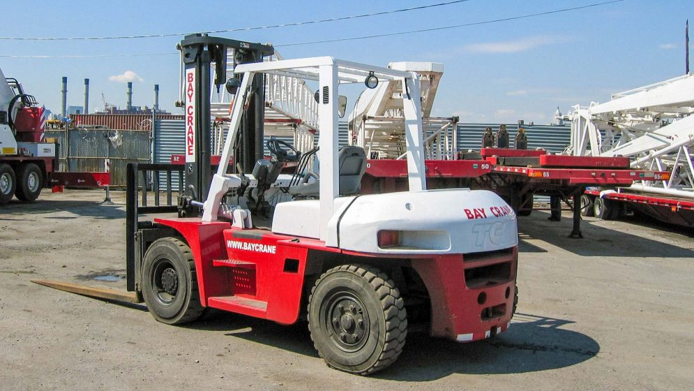 TCM FD70 forklift in parking lot